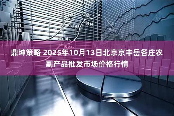 鼎坤策略 2025年10月13日北京京丰岳各庄农副产品批发市场价格行情
